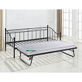 MARIN Set: Daybed (για στρώμα 90x190) + Βοηθητικό Κρεβάτι με Στρώμα 185x85 Μέταλλο Μαύρο Ε-00023057 Ε8043,11