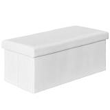 ORION Σκαμπό Αποθηκευτικό - Βοηθητικό, PU Άσπρο Ε-00016001 Ε7043,1