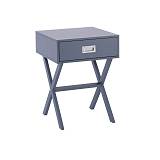 WICK Κομοδίνο Γκρι Λάκα MDF Ε-00022029 Ε749,4